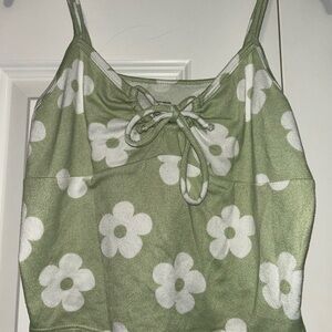 Gilly Hicks Green Floral Camisole Set
